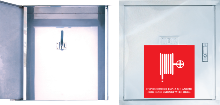 Stainless Steel Fire Hose Cabinet with Hook ΙΝΟΧ 316