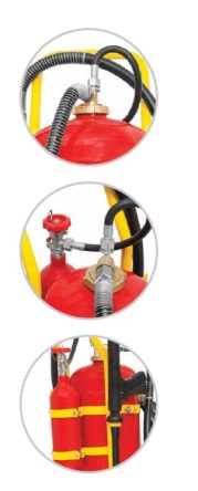 Trolley Fire Extinguisher 50lt foam with external cartidge - Image 2