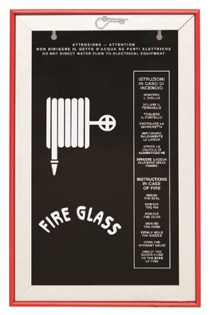 Fire Cabinet with Glass Transparent Safe Crashing Door