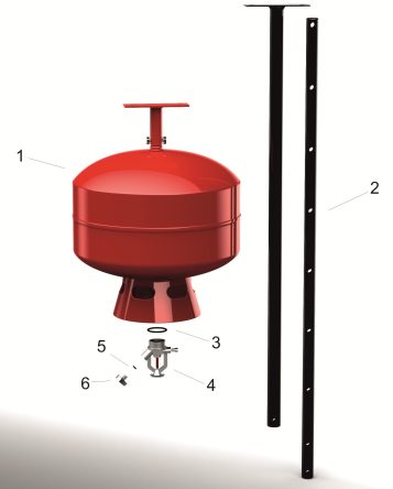 Ceiling Fire Extinguisher 12Kg Dry Powder BC - Image 2