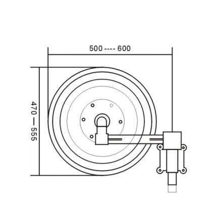 Wall Mounted Manual Swinging Hose Reel with Fire Hose 1" - Image 2
