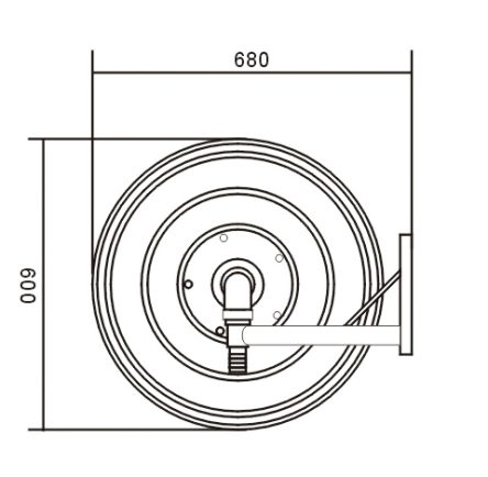 Wall Mounted Automatic Swinging Hose Reel with Fire Hose 3/4’’ - Image 2