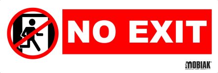 No exit sign