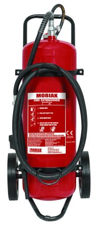 Trolley Fire Extinguisher 50lt foam with stainless steel vessel and external cartidge