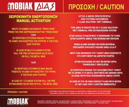 Табелка с инструкция за MOBIAK DIAS