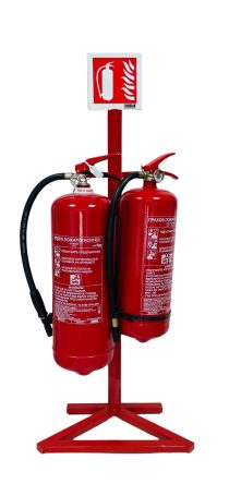 Double stand for fire extinguishers with mark - Image 2