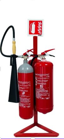 Triple stand for fire extinguishers with mark - Image 2
