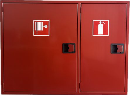 Пожарна касета за спирателен кран с отделение за пожарогасител